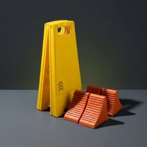 Wet-Floor Signs + Wheel Chocks Bundle